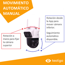 Cargar imagen en el visor de la galería, Cámara IP PTZ Doble Lente T897DL Giratoria Exterior 6MP - ICSEE