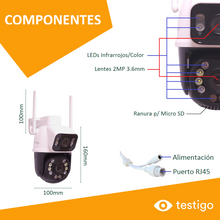 Cargar imagen en el visor de la galería, Cámara IP PTZ Doble Lente T897DL Giratoria Exterior 6MP - ICSEE