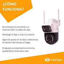 Cargar imagen en el visor de la galería, Cámara IP PTZ Doble Lente T897DL Giratoria Exterior 6MP - ICSEE