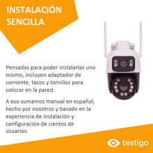 Cargar imagen en el visor de la galería, Cámara IP PTZ Doble Lente T897DL Giratoria Exterior 6MP - Set x2 Unidades - ICSEE
