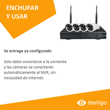 Cargar imagen en el visor de la galería, Kit NVR de 8 Canales con 4 Cámaras