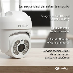 Cámara IP PTZ T889 Giratoria Exterior 2MP - Set x2 Unidades - ICSEE