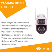 Cargar imagen en el visor de la galería, Cámara IP PTZ Doble Lente T897DL Giratoria Exterior 6MP - ICSEE
