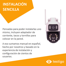 Cargar imagen en el visor de la galería, Cámara IP PTZ Doble Lente T897DL Giratoria Exterior 6MP - Set x2 Unidades - ICSEE
